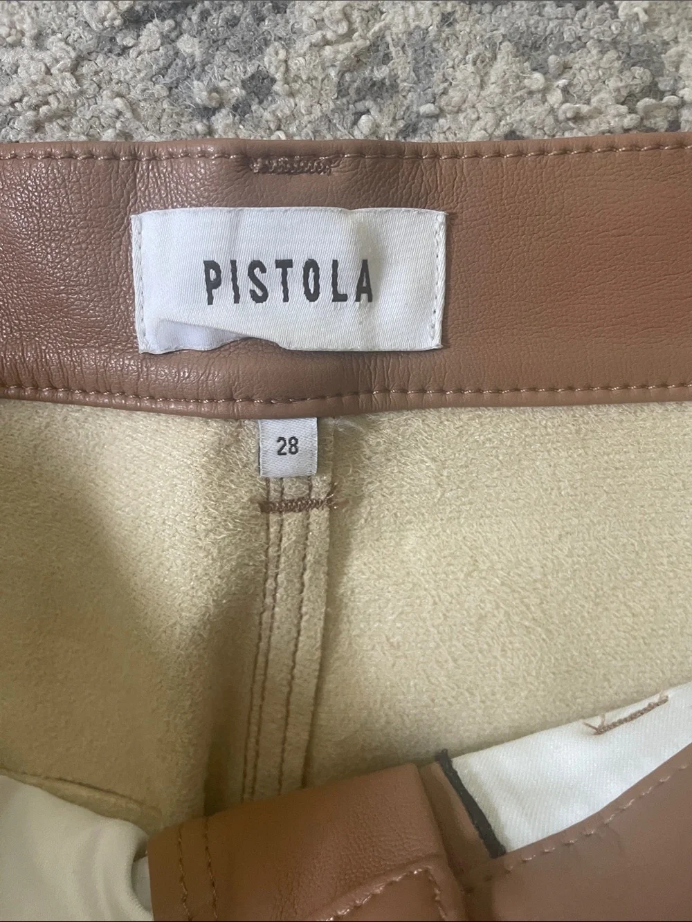 Pistola Cassie Faux Leather Cargo Pants